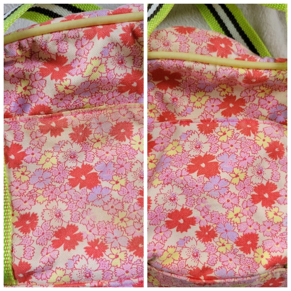 Old Navy | Cute Pink/Multicolor Floral Small Canvas Hand Bag (OS) - Picture 12 of 14